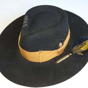 Grand Central Hat Customized By Edgar Alvarez Stylish Black Hat with Gold Band